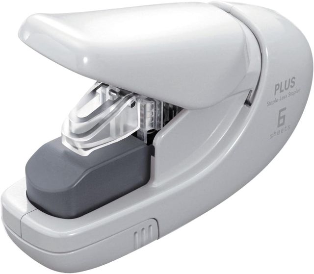 PLUS Agrafeuse sans agrafes zéro effort, staple-free Stapler, jusqu’à 5 feuilles – Plusieurs couleurs