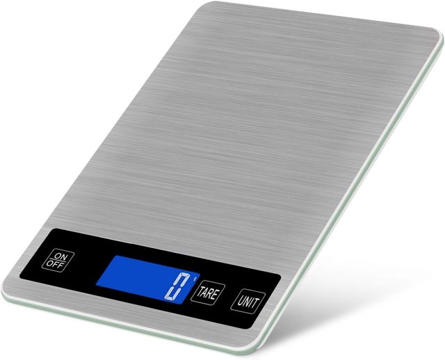 Balance De Cuisine Numérique, Balance De Cuisine Alimentaire Rechargeable 11Lb/5Kg,Capteur Tactile, Lcd Rétro-éclairé, Balance De Cuisson électronique En Acier Inoxydable (22lb/10Kg, Argent)