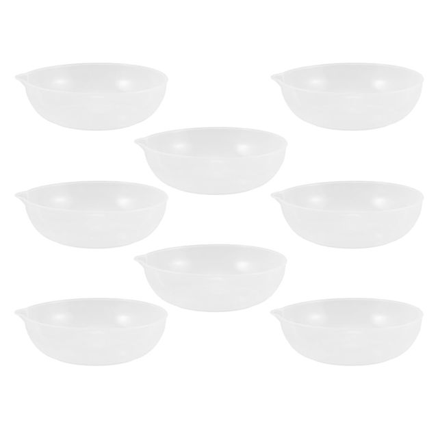 Lurrose Plateau de Pesée en Plastique Transparent pour Balance Numérique Cuisine, Capacité 800 Ml, Lot de 8 Pièces, Graduations Précises pour Liquides et Poudres, Usage Polyvalent Cuisine