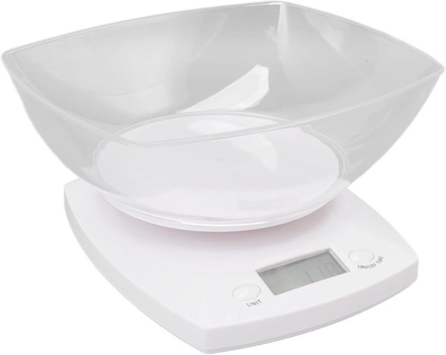 Balance De Cuisine Numérique 5 Kg Avec Bol, Balance Alimentaire Pour la Cuisson, Mini Balance Alimentaire Pour la Cuisson, Balance Numérique Blanche Pour Mesurer le Poids des Aliments