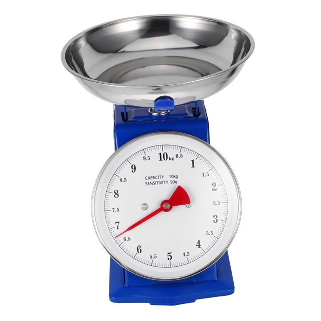 Balance Cuisine Mécanique Rétro en Acier avec Bol Amovible 10kg