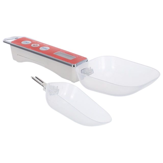 ABOOFAN Cuillère Numérique Balance Cuisine Précise 0,1 à 500g en Plastique Rouge Écran Lcd Clair et Cuillère Amovible Cuisine Pâtisserie