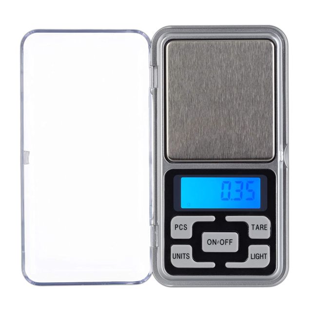 Relaxdays Balance de précision Portable, Microbalance de Poche, Mini, Bijoux, Or, Jusqu’à 200 g, Graduée 0,01 g, Argenté