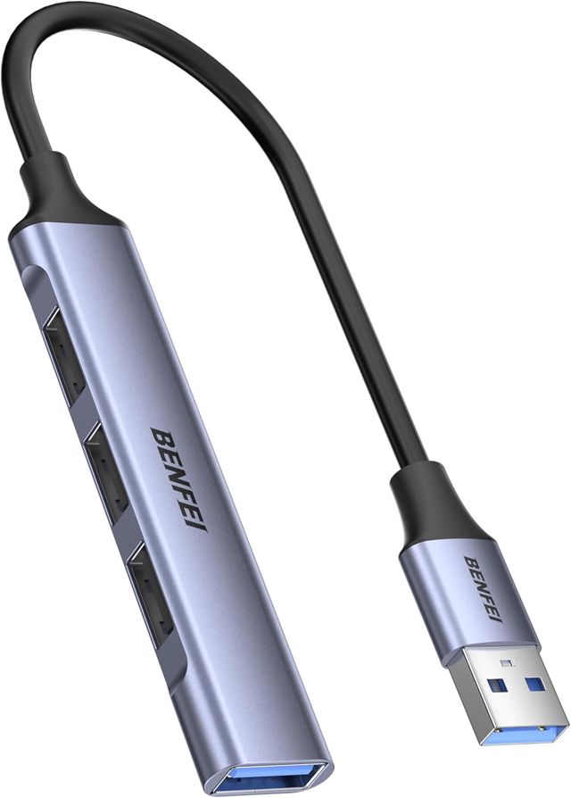 BENFEI Hub USB avec 4 Ports 1 x 10Gbps USB 3.2 + 3 X USB 2.0 pour PC (15cm)
