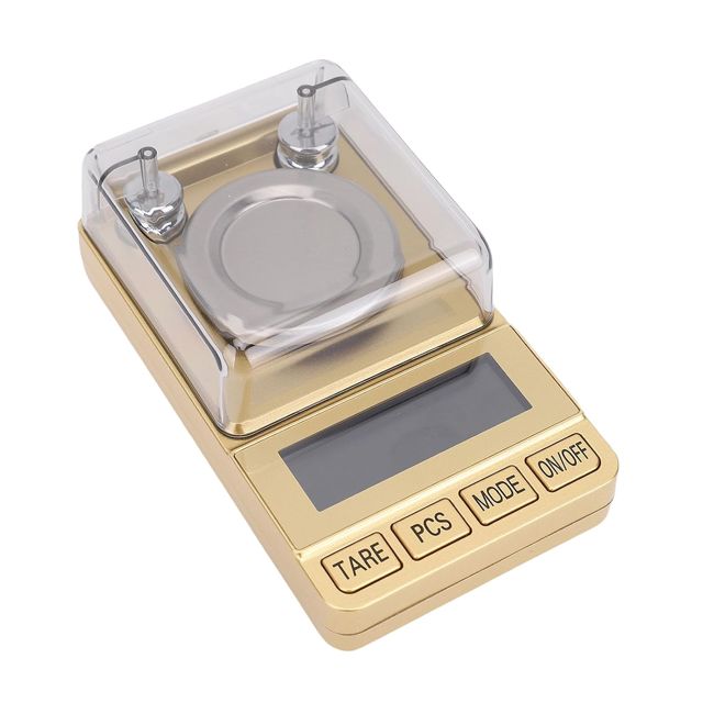 Naroote Balance Numérique au Gramme, Mini-Balance Électronique Portable en Acier Inoxydable avec Écran LCD Rétroéclairé, Fonction d'Étalonnage, Conception Résistante aux Rayures
