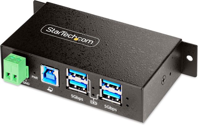 StarTech Hub USB Gere 4 Ports 5Gbps, 4x USB-A, ESD (5G4AINDRM-USB-A-HUB)