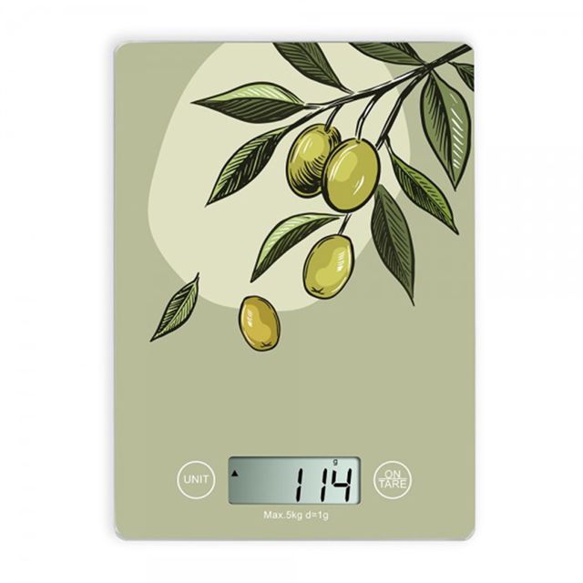Balance de cuisine électronique LIVOO Vert Olive 5kg précision 1g DOM451OL
