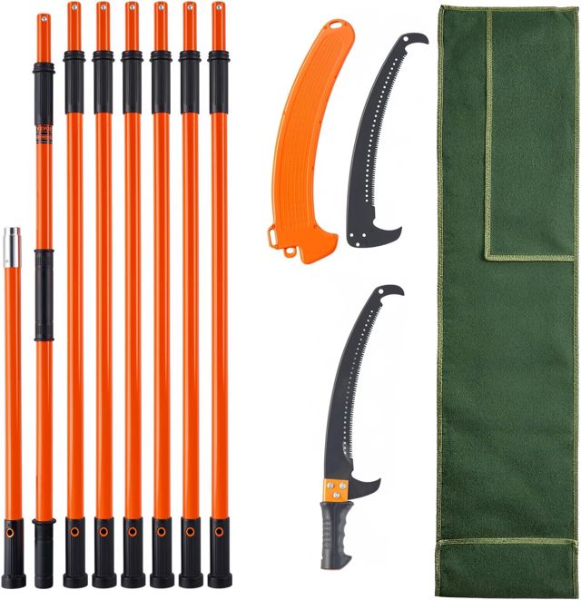 VEVOR Scie à Élaguer Télescopique 2,24-8,24 m Scie à Perche Extensible