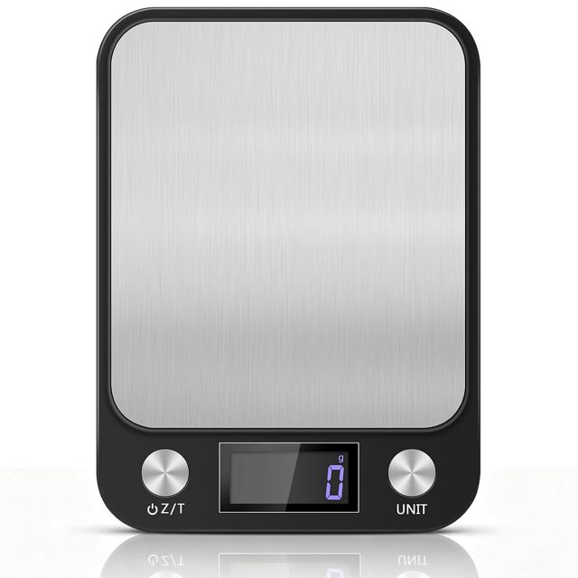 Balance de cuisine numérique 15 kg/1 g, en acier inoxydable