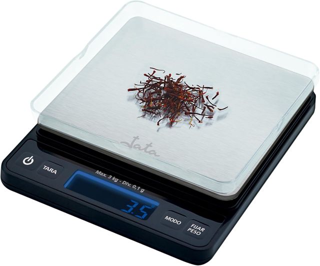 Jata Hogar 773 – Balance de cuisine de haute précision, Capacité 3 Kg, couleur gris