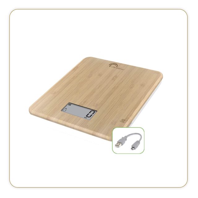 LITTLE BALANCE 8717 Slim Bakery USB-C, Balance de cuisine sans pile, Rechargeable USB-C, Réparable, 5 kg, Bakery