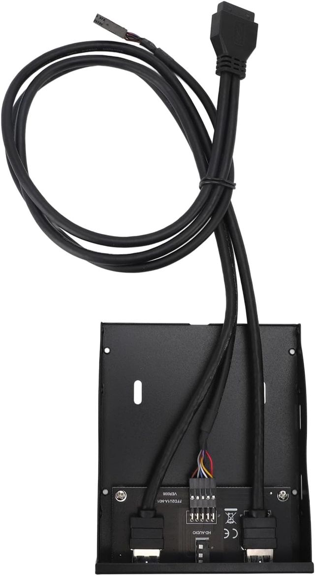Hub USB 3,5 pouces 2 ports USB A audio HD pour baie PC