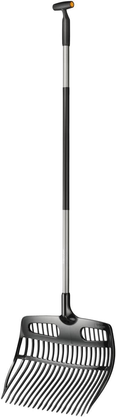 Fiskars Pelle-Râteau, Ergonomic, Combinaison d'une Pelle et d'un Râteau