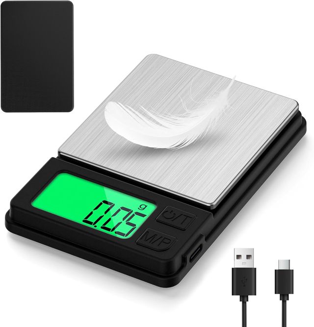 Diyife Rechargeable 0.01g/1kg Balance de Precision,Balance de Poche
