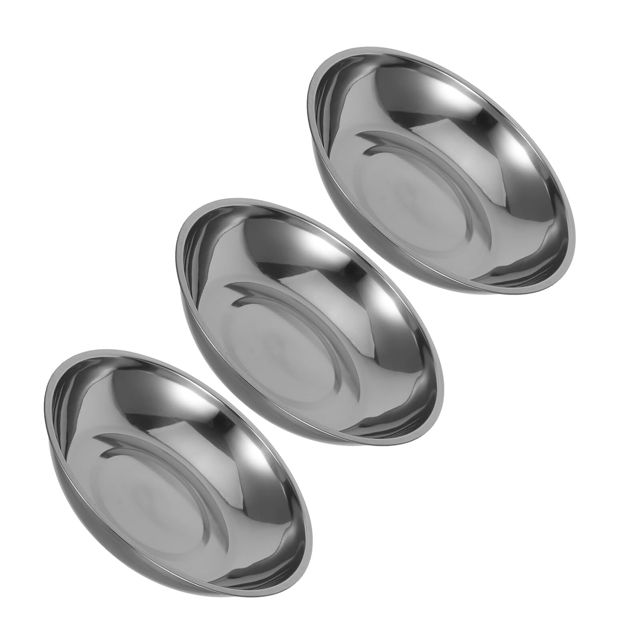 Plateau de Pesée Numérique Cuisine en Acier Inoxydable 3 Pièces 25cm