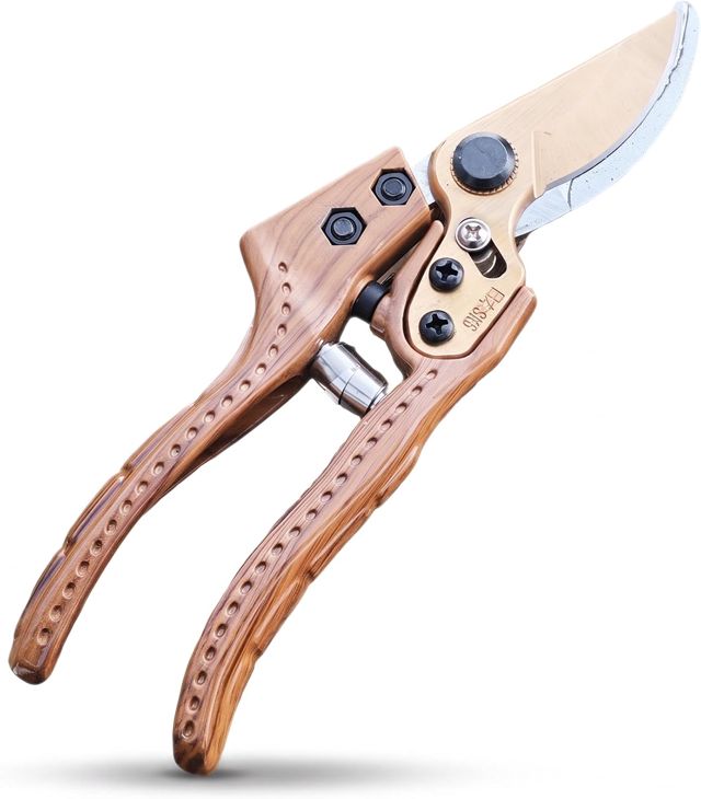 Cisaille de Jardin, Sécateur Professionnel en Bois, Outillage de Jardin, Ciseaux Jardinage pour Ronce et Herbe, Tenue Jardinage Femme Homme