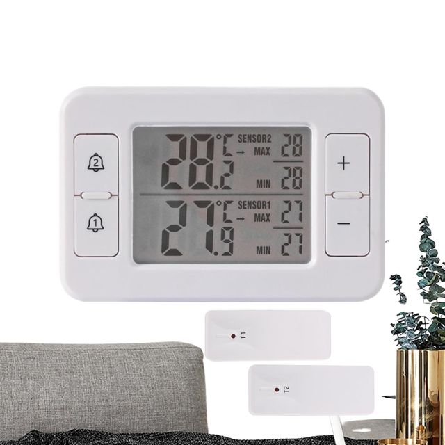 Thermomètre de réfrigérateur - Capteur de température du réfrigérateur | Outil de mesure de la température du congélateur | Moniteur numérique sans fil pour instrument de mesure de cuisine