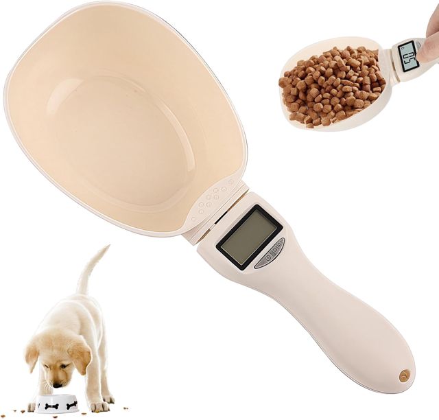 Balance de cuisine numérique précise à 1 g : 800 g Balance de cuisine numérique avec écran LCD, cuillère doseuse, cuillère à peser amovible pour épices, farine, liquide, nourriture pour chien, balance