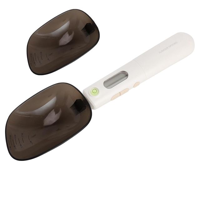 Balance Cuillère Numérique, Cuillère Doseuse Électronique 500g/0,1g USB-C Rechargeable, 2 Têtes Amovibles LED Tare Hold avec Graduation pour Café Épices Pâtisserie Cuisine Aliments pour niveau à bulle