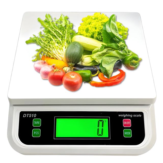Balance de cuisine numérique 30 kg/1 g - Balance alimentaire avec écran LCD - Balance numérique avec 6 unités g/kg/lb/oz/tl/ct - Balance de précision avec fonction tare - Balance alimentaire pour