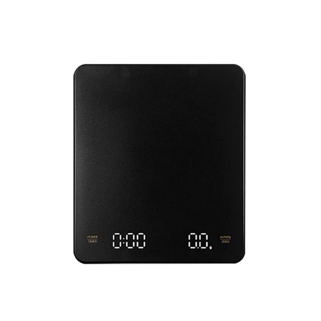 Balance De Cuisine Numérique Électronique Noire Minuterie Automatique Intégrée USB Portable Smart Coffee Food 3kg Mesure PréCise