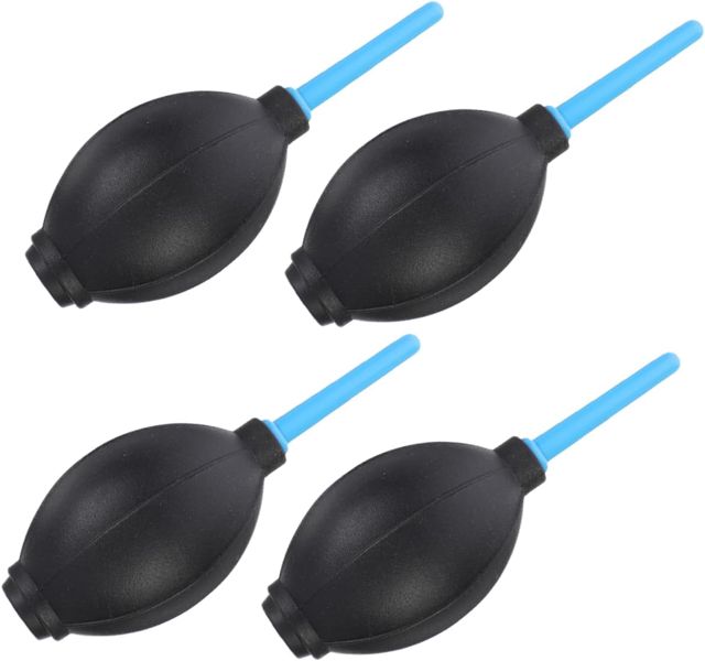 Lurrose Souffleur d'air Portable Nettoyeur Appareil Photo pour Capteur Et Objectif, Équipement Anti-poussière, Lot De 4, Utilisation Professionnelle, Adapté Aux Photographes, Plastique Solide Bleu