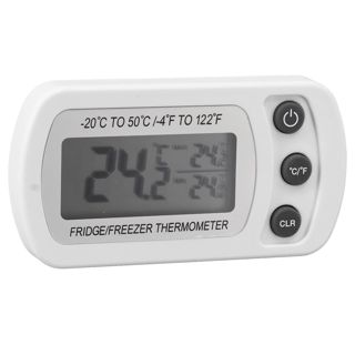 Annadue Thermomètre Numérique pour Réfrigérateur, Thermomètre étanche pour Réfrigérateur, Numérique pour Congélateur 20 à 50 °C, Blanc pour Congélateur, Cuisine