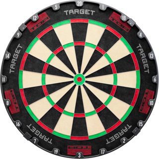 Target Darts TOR Cible, Pointe en Acier Fléchette Board avec Facultatif 360-Degrés LED Lumière Ring | Norme de Compétition Pointe en Acier Cibles avec Réparation Kit, Fin sans Agrafes Câbles Système