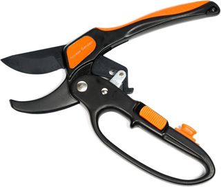 Sécateur à crémaillère - Access Garden, système de crémaillère force X5, en aluminium et lame en acier traitée au téflon