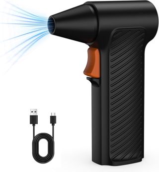 Souffleur Portatif Efficace de Dépoussiéreur D'air électrique pour le Nettoyage de Voiture Clavier D'ordinateur Noir 2600mAh Mini Portatif sans Fil