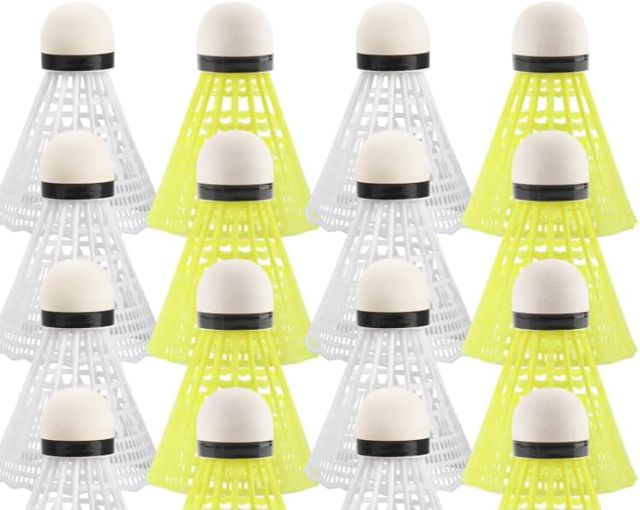 Volant Badminton Exterieur 16 Pieces Lumineux Balle Volante en Nylon