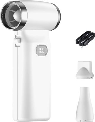 Souffleur portatif pour la maison et le bureau - Utilisation de nettoyage électronique - Jet rechargeable - Avec écran LCD - Outil de nettoyage pour ordinateur portable