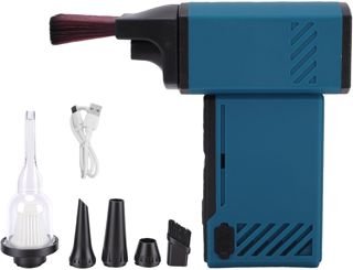 Dépoussiéreur d'air électrique, Dépoussiéreur d'air sans Fil Haute Puissance 130 000 TR/Min, Souffleur Turbo Rechargeable, Mini Souffleur Haute Vitesse pour Le Nettoyage (Yellow)
