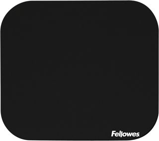 Fellowes Tapis de Souris Noir – Base en Caoutchouc antidérapante, Surface en Polyester Lisse, Confortable, 22,9 x 20,3 cm, Lot de 1