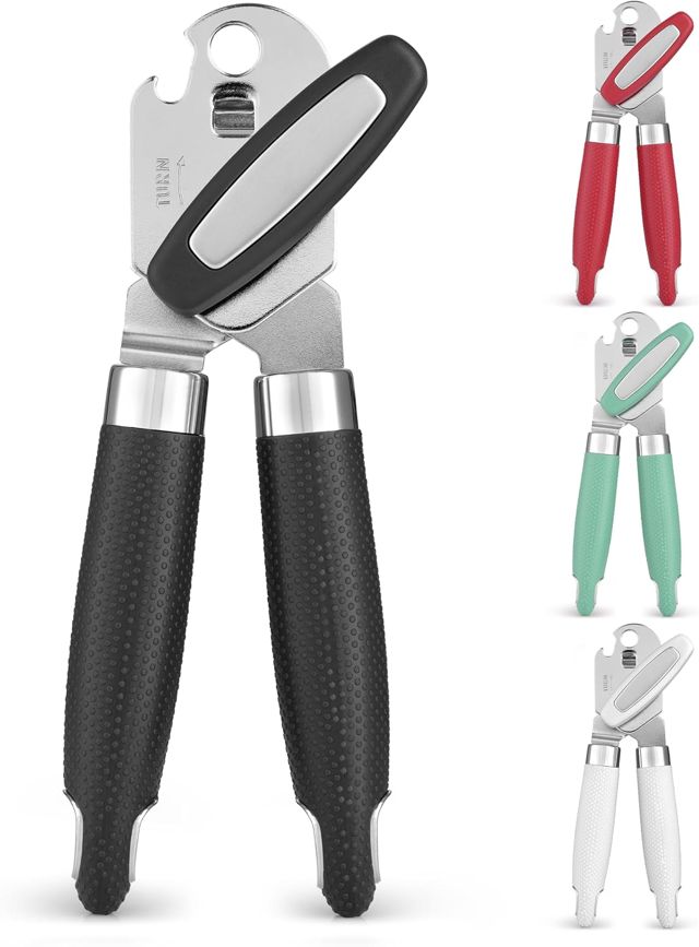 Zulay Kitchen Ouvre-Boîte Manuel Robuste En Acier Inoxydable – Avec Décapsuleur Et Molette Facile À Tourner – Adapté Aux Personnes Âgées Et Aux Personnes Souffrant D’Arthrite