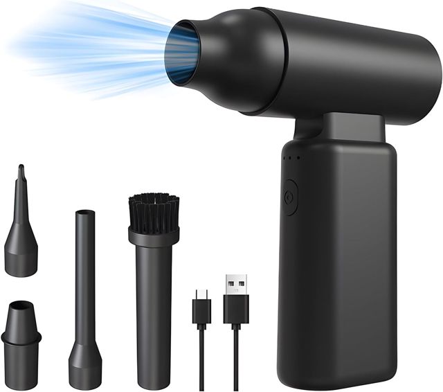 Désemboueur et gonfleur 2 en 1 souffleur sans fil avec moteur balais 3 vitesses réglables 67000 tr min pour nettoyage gonflage