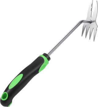 Arrache-Mauvaises Herbes et extracteur de Racines, râteau Professionnel pour Le désherbage, houe à Main 2 en 1 en Acier Inoxydable pour Le Jardinage, l'ameublissement et la repiquage