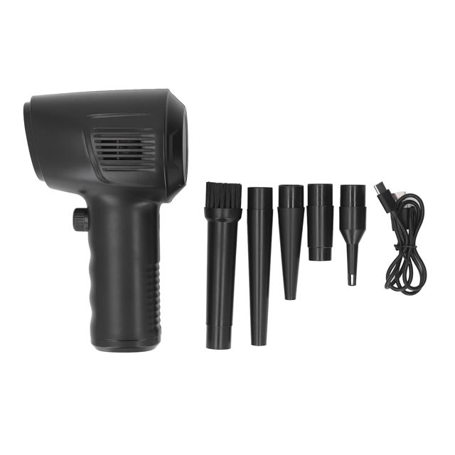 Pilipane Dépoussiéreur à air comprimé 51 000 tr/min Souffleur de poussière portable Dépoussiéreur d'air électrique pour claviers d'ordinateur Ventilateurs de voiture Batterie ABS 6000 mAh