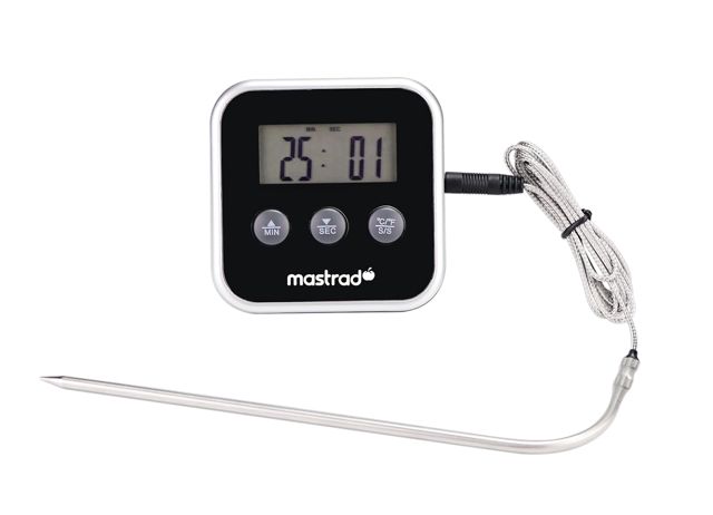 Mastrad M°Qquare - Thermomètre De Cuisine Avec Sonde Déportée Pour Four