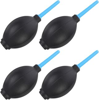 ULTECHNOVO Lot de 4 Souffleurs d'air en Abs Noir pour Nettoyage Lentille Appareil Photo et Clavier, Équipement à Air Comprimé pour Capteur et Filtre