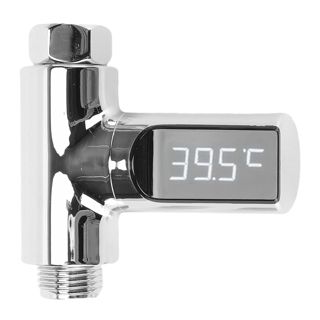 Naroote Thermomètre de Douche à LED, Thermomètre de Bain à Lecture Instantanée alimenté par Débit D'eau avec écran LED Lumineux, pour Robinets et Douches de Salle de Bain de Cuisine à
