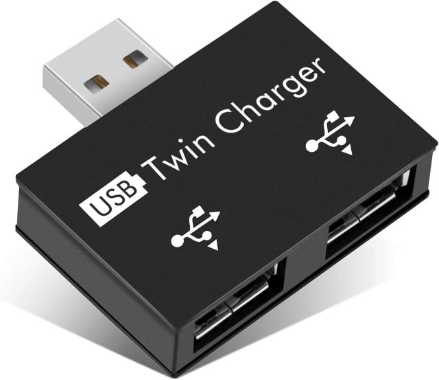 Hub USB 2.0 2 Ports Concentrateur Portable Adaptateur USB Mâle Double