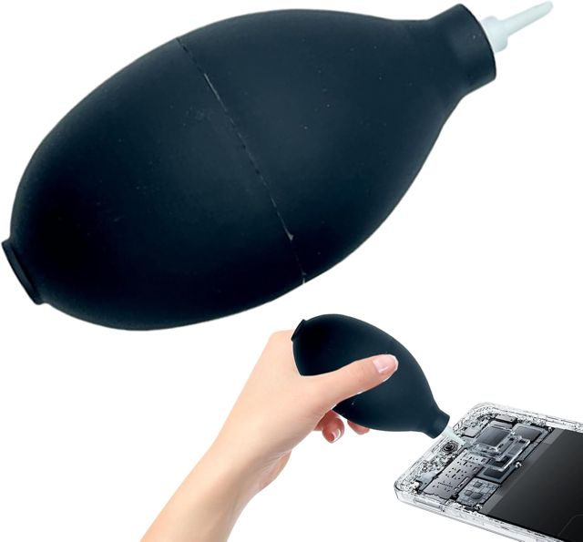 Pompe de soufflage à nettoyage puissant : puissante boule de poussière, souffleur à air doux, buse en caoutchouc antistatique, design de contrôle facile | Nettoyeur fiable pour le clavier de