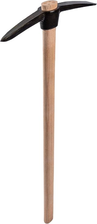 KADAX Pioche pointue en acier résistant, 2,5 kg, double tête, pioche universelle pour ameublir le sol (longueur : 90 cm)
