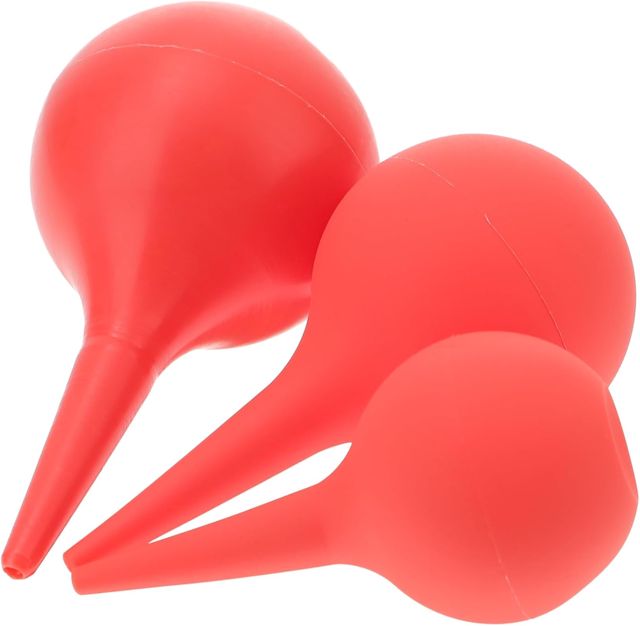 Didiseaon Kit de 3 Boules de Soufflage en Caoutchouc pour Nettoyage de Poussière, Mini Souffleur Prise en Main Sécurisée, pour Bureau et Maison