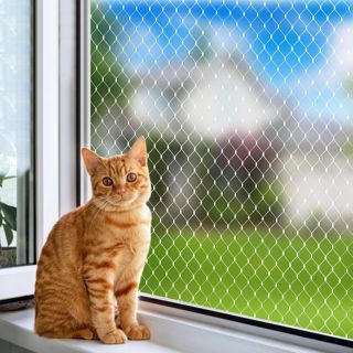 Filet de Protection Chat en Nylon, Filet Chat Balcon Transparentes de 3x4m