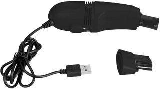 Pssopp Mini Aspirateur à Clavier pour Ordinateur Portable, élimine Les Poussières Lourdes, Idéal pour Nettoyer Les Claviers, Les Imprimantes et Les équipements Photographiques (Black)