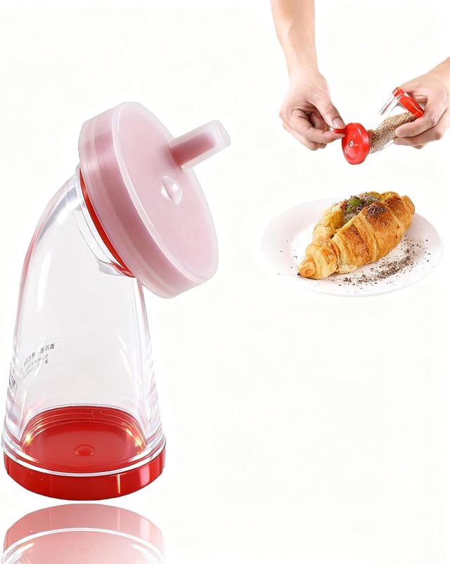 Moulin à graines de sésame – Moulin à sésame manuel pour une saveur fraîche, moulin à graines de lin, facile à tourner pour riz, salades, nouilles et sautés, compact de 11,4 cm, corps en plastique et