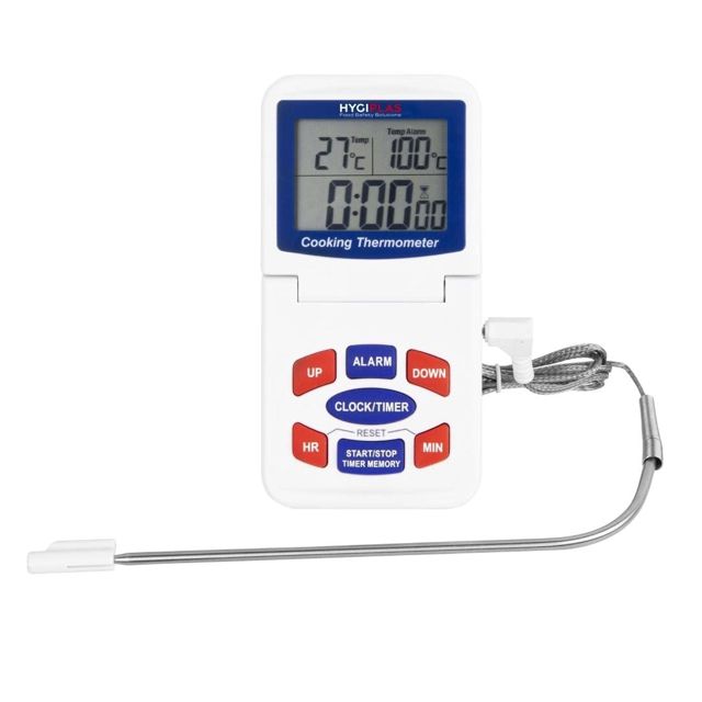 Hygiplas Thermomètre de cuisson numérique pour four Plage 0 °Cà +300 °C