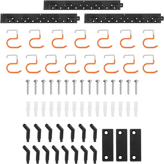QUARKZMAN 4Set Porte-Outils de Jardin avec Noir Crochet 5,2 x 40cm